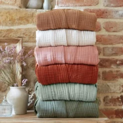 Accappatoio da bagno in cotone L/XL Gaia Rosa pesca