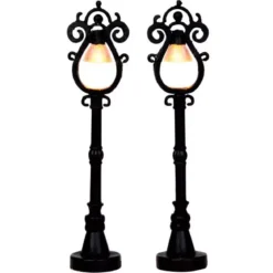 Accessori Lemax Set di 2 lampioni Parisien a pile