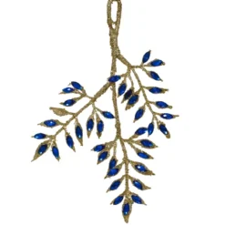 Addobbo natalizio sospeso (H24 cm) Ramo diamante Blu notte