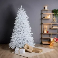 Albero di Natale artificiale H180 cm Quebec Bianco