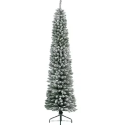 Albero di Natale artificiale Narrow Alt. 210 cm Verde innevato