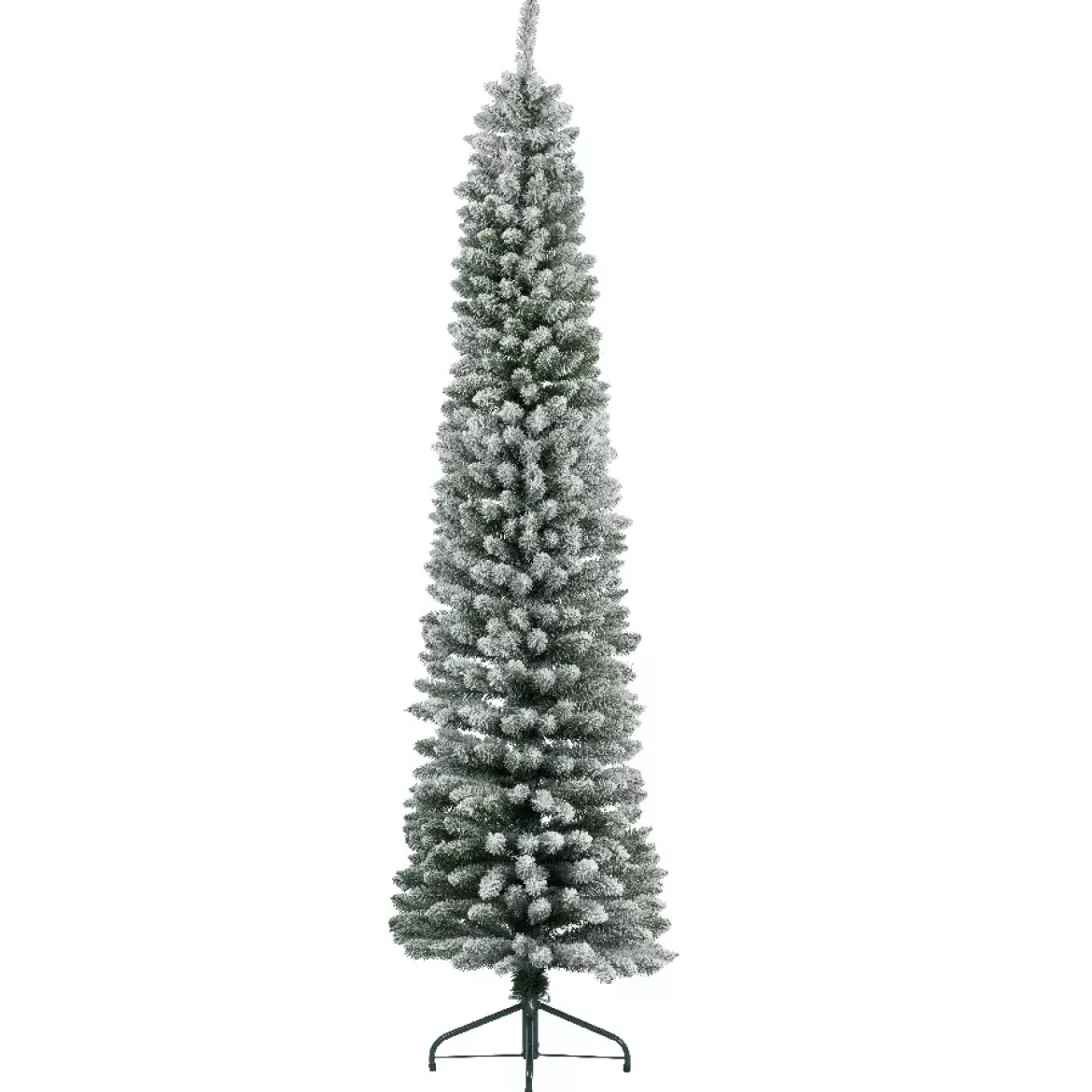 Albero di Natale artificiale Narrow Alt. 210 cm Verde innevato
