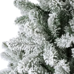 Albero di Natale artificiale luminoso 400 LED H240 cm King Verde innevato