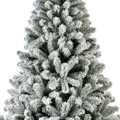 Albero di Natale artificiale luminoso 400 LED H240 cm King Verde innevato