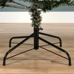 Albero di Natale artificiale luminoso 400 LED H240 cm King Verde innevato