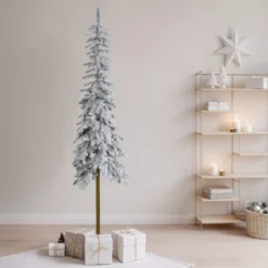 Albero di Natale artificiale Sierra Alt. 240 cm Verde innevato