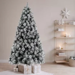 Albero di Natale artificiale Vancouver Alt. 180 cm Verde innevato