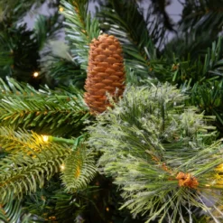 Albero di Natale artificiale luminoso H240 cm Washington Luxe Verde abete