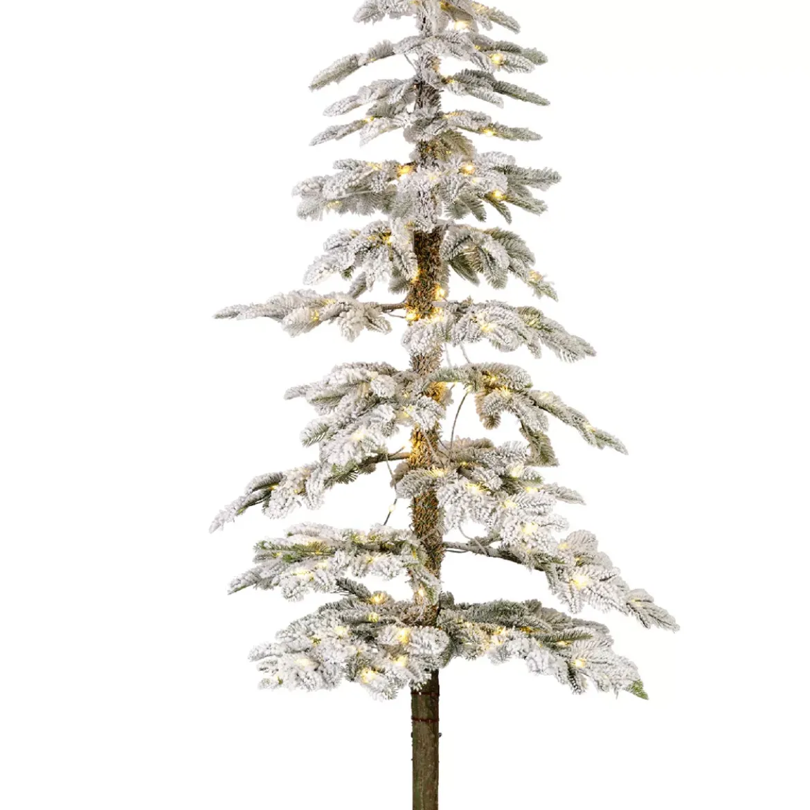 Albero di Natale artificiale luminoso 150 LED H180 cm Sierra Verde innevato