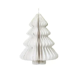 Albero di Natale di carta da appendere (H15 cm) Chiusura Magnetica Bianco