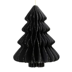 Albero di Natale in carta da appendere (H40 cm) chiusura Magnetica Nero