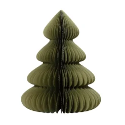 Albero di Natale in carta da posizionare (H60 cm) Chiusura Magnetica Verde