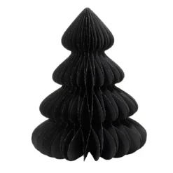 Albero di Natale in carta da tavolo (H60 cm) Chiusura Magnetica Nero