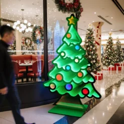 Albero di Natale luminoso Gigante 942 LED (H180 cm) Infinity Multicolore