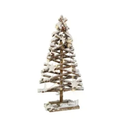 Albero luminoso a pile 20 LED (H50 cm) Lapponia innevata Bianco caldo