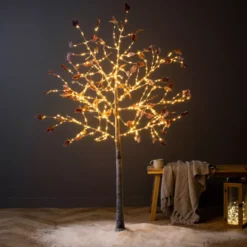 Albero luminoso 480 LED (H180 cm) Betulla Cressy Bianco caldo