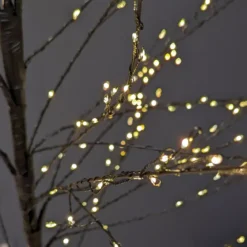 Albero luminoso 720 LED (H180 cm) Holly Platano Nero e bianco caldo
