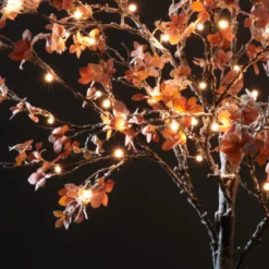 Albero luminoso 96 LED (H180 cm) Quercia innevata Bianco caldo