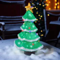 Albero luminoso 120 LED (H56 cm) Stella scintillante Bianco freddo