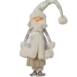 Angelo di Natale in piedi (H70 cm) Fata scandinava dorata