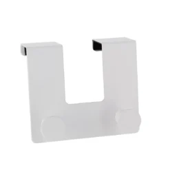 Appendiabiti per porta metallo 2 ganci (H10 cm) Bianco