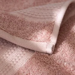 Asciugamano bagno cotone bio (30 x 50 cm) Méline Rosa pesca