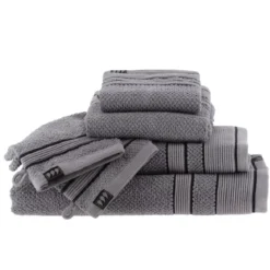 Asciugamano (70 x 130 cm) Black Line Grigio / nero