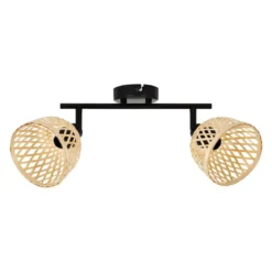 Barra di faretti 2 paralumi Hanoi Beige