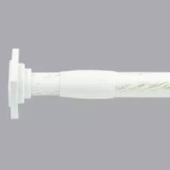 Bastone tenda autobloccante estensibile (L110 - L200 cm / Ø22 mm) Quadrato Bianco