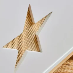 Baule portagiochi bambino legno (H51 cm) Stars Bianco