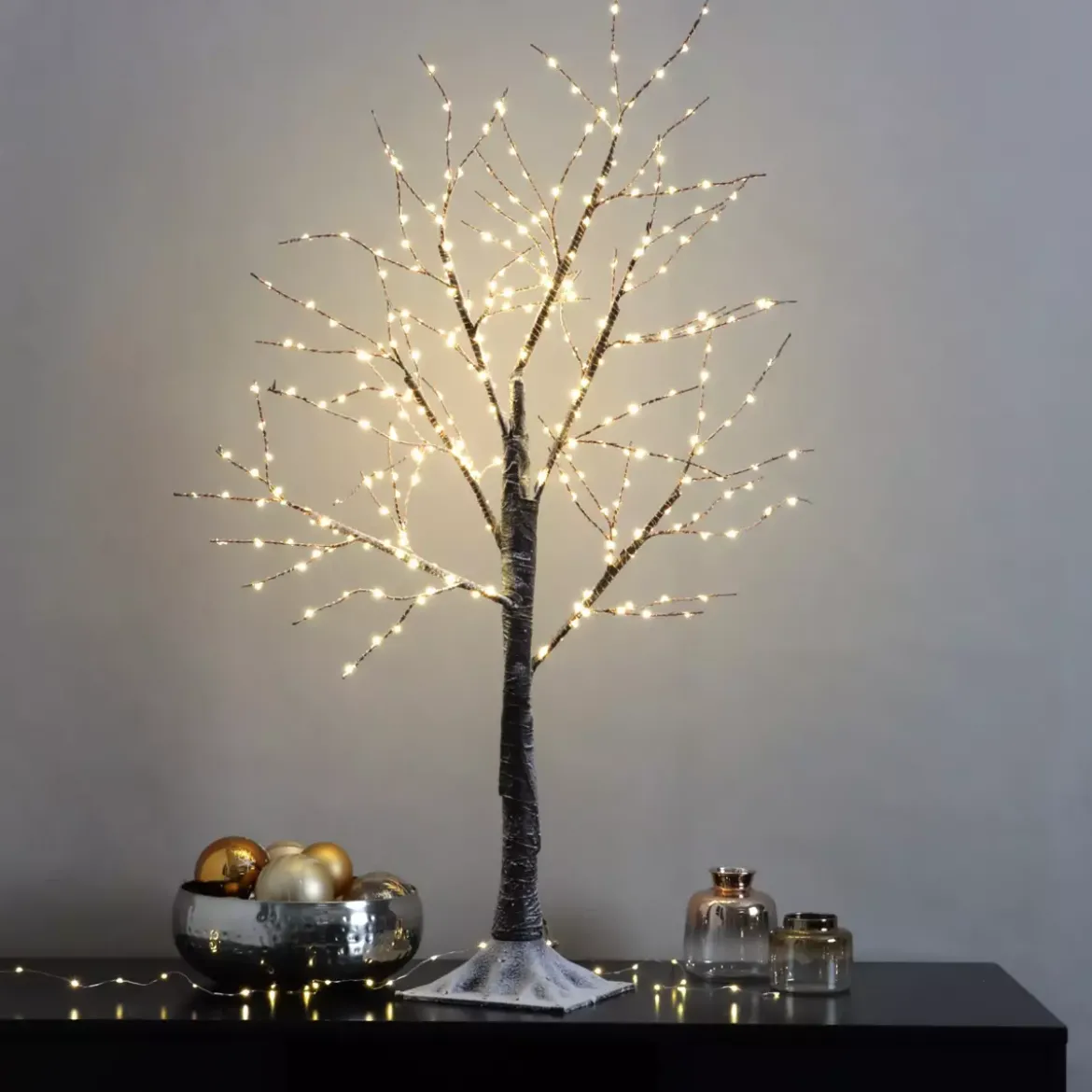 Betulla luminosa Cayden Micro LED Alt.100 cm Bianco caldo