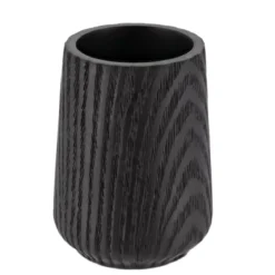Bicchiere in resina effetto legno Scandi Nero