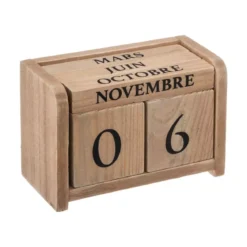 Calendario in legno (7.5 cm) colonial Naturale