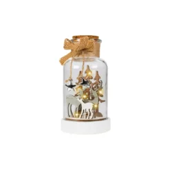 Campana luminosa a pile con 10 LED (H17 cm) Magia di Natale