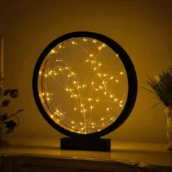 Cercle Eliza a pile con luci Bianco caldo 80 LED