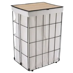 Cesto portabiancheria pieghevole (H60 cm) Industriale Ecru