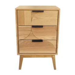 Comò cassettiera 3 cassetti in legno (40 x 65 cm) Hanoï Beige