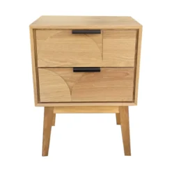 Comodino in legno con 1 cassetto (40 x 60 cm) Hanoï Beige