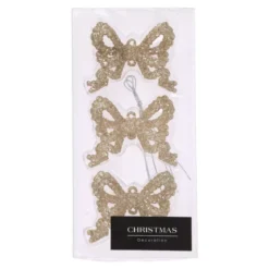 Confezione di 3 Farfalle Champagne
