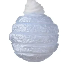 Confezione di 3 palline di Natale (D80 mm) Vetro Silva Celeste