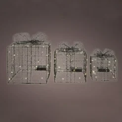 Confezione di 3 regali luminosi a pile Bianco caldo
