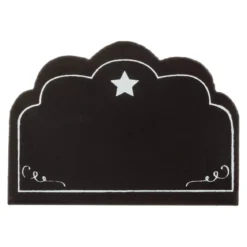 Confezione di 4 segnaposto porta menù ardesia Nero