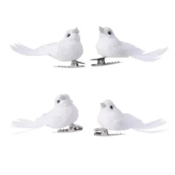 Confezione di 4 uccelli Caribana Bianco