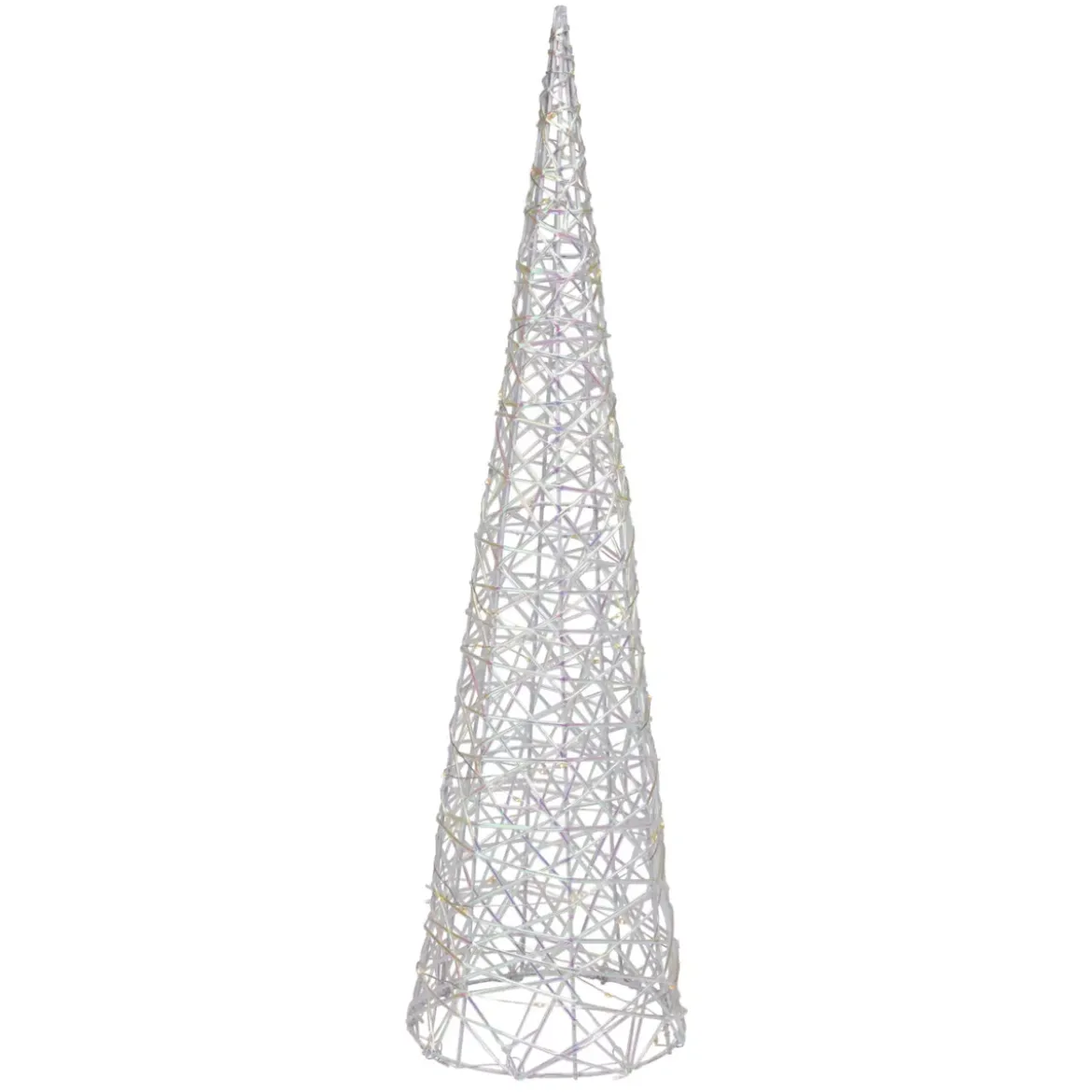 Cono luminoso a batteria 30 micro LED (H60 cm) Scintille Bianco caldo