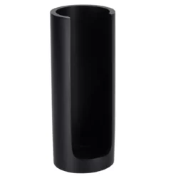 Contenitore porta dischetti di cotone (H17 cm) Japandi Nero