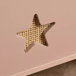 Contenitore porta giocattoli bambino legno (H44 cm) Stars Rosa