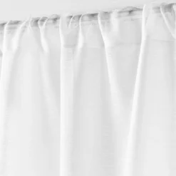 Coppia di tende trasparenti con passante per bastone (70 x 200 cm) Lissea Bianco