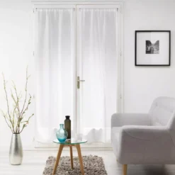 Coppia di tendine (70 x 200 cm) Milza Bianco