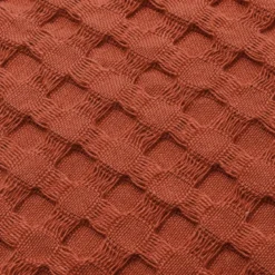 Copriletto cotone nido d'ape (220 x 250 cm) Maya Terracotta