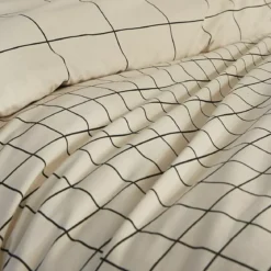 Copripiumino e due federe cotone (200 x 200 cm) Carrie Beige